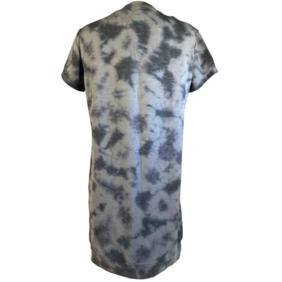 Ideology Womens Tie-Dye Tunic Top W/ Lace-Up Neckline Short Sleeves Relaxed Fit - Picture 3 of 5